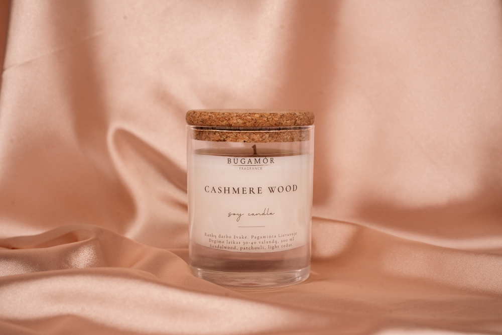 BUGAMÓR FRAGRANCE kvepianti žvakė „Cashmere Wood“ - Image 6